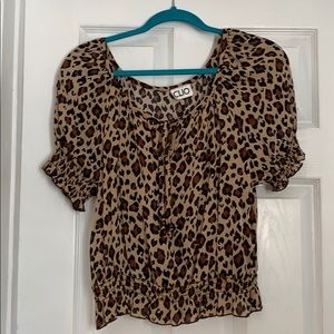 Leopard flowey blouse